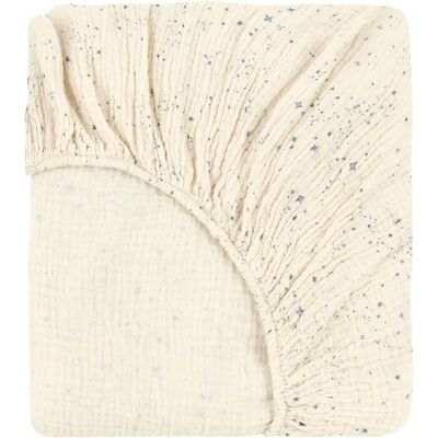 Nobodinoz Drap-housse Wabi Sabi Milky Way Bleu 70x140 - Publicité Nobodinoz Drap-housse Wabi Sabi Milky Way Bleu 70x140 - Publicité
