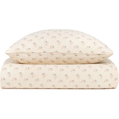 Nobodinoz Parure de lit en double gaze Darling Beige 100x140 - Publicité Nobodinoz Parure de lit en double gaze Darling Beige 100x140 - Publicité