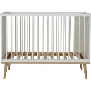 Lit bébé Quax Blanc & Chêne - Réglable 120x60 - Sûr et Élégant - Publicité Lit bébé Quax Blanc & Chêne - Réglable 120x60 - Sûr et Élégant - Publicité