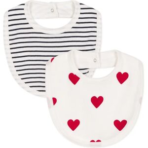 Petit Bateau Lot 2 Bavoirs Cœurs Blanc taille unique - Publicité Petit Bateau Lot 2 Bavoirs Cœurs Blanc taille unique - Publicité