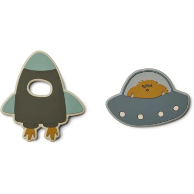 Liewood Anneaux de dentition Gia en silicone - Lot de 2 - Bleu - Publicité Liewood Anneaux de dentition Gia en silicone - Lot de 2 - Bleu - Publicité