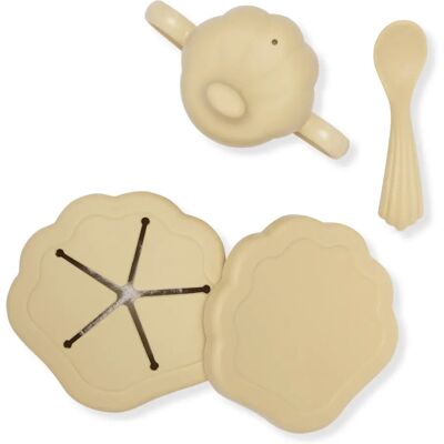 Konges Sløjd Set vaisselle en silicone Clam - Set de 4 Beige taille unique - Publicité Konges Sløjd Set vaisselle en silicone Clam - Set de 4 Beige taille unique - Publicité