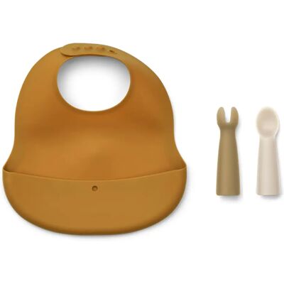 Liewood Bavoir et ses couverts Aspen en silicone Beige taille unique - Publicité Liewood Bavoir et ses couverts Aspen en silicone Beige taille unique - Publicité