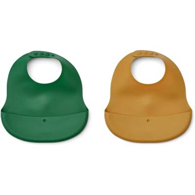 Liewood Bavoir Ember en silicone-set de 2 Vert taille unique - Publicité Liewood Bavoir Ember en silicone-set de 2 Vert taille unique - Publicité