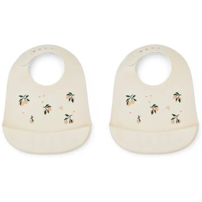Bavoirs Tilda en Silicone Liewood - Pack de 2 - Mélange Pêche/Coquillage - Publicité Bavoirs Tilda en Silicone Liewood - Pack de 2 - Mélange Pêche/Coquillage - Publicité
