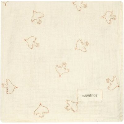 Nobodinoz Lange Hoshi Birds Beige 70x70 - Publicité Nobodinoz Lange Hoshi Birds Beige 70x70 - Publicité