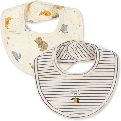 Konges Sløjd Lot de 2 Bavoirs Rayés Coton Bio Beige taille unique - Publicité Konges Sløjd Lot de 2 Bavoirs Rayés Coton Bio Beige taille unique - Publicité
