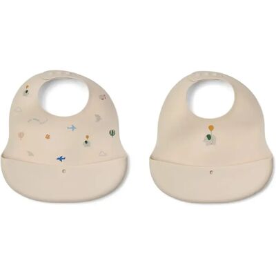 Liewood Bavoirs en silicone Ember - Set de 2 Flying/Sandy taille unique - Publicité Liewood Bavoirs en silicone Ember - Set de 2 Flying/Sandy taille unique - Publicité