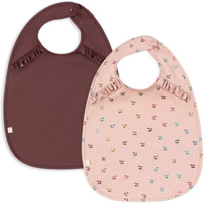 Konges Sløjd Bavoirs Cherry glitter - Set de 2 Rose taille unique - Publicité Konges Sløjd Bavoirs Cherry glitter - Set de 2 Rose taille unique - Publicité