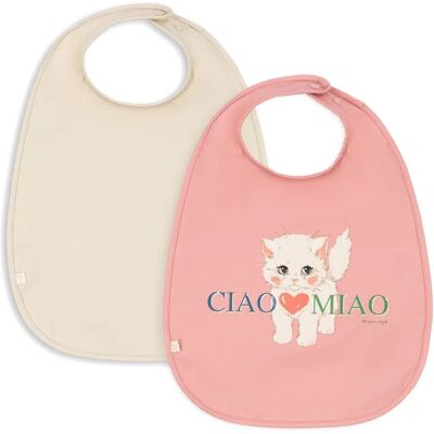 Konges Sløjd Bavoirs Ciao Miao - Set de 2 Rose taille unique - Publicité Konges Sløjd Bavoirs Ciao Miao - Set de 2 Rose taille unique - Publicité