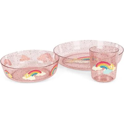 Konges Sløjd Set repas glitter Rainbow Rose taille unique - Publicité Konges Sløjd Set repas glitter Rainbow Rose taille unique - Publicité
