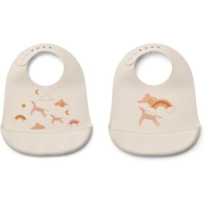 Bavoirs en silicone Tilda de Liewood - Pack de 2 - Publicité Bavoirs en silicone Tilda de Liewood - Pack de 2 - Publicité