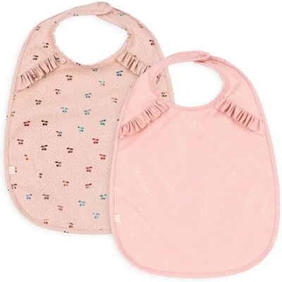 Konges Sløjd Bavoirs à volants Cherry Sparkle - Set de 2 Rose taille unique - Publicité Konges Sløjd Bavoirs à volants Cherry Sparkle - Set de 2 Rose taille unique - Publicité