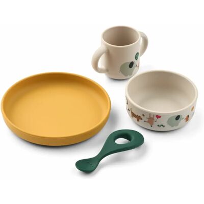 Liewood Set vaisselle Vivi en silicone - Set de 4 Around the world/Sandy taille unique - Publicité Liewood Set vaisselle Vivi en silicone - Set de 4 Around the world/Sandy taille unique - Publicité