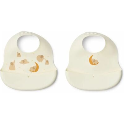 Liewood Bavoirs en silicone Ember - Set de 2 Elephant/Creme de la creme taille unique - Publicité Liewood Bavoirs en silicone Ember - Set de 2 Elephant/Creme de la creme taille unique - Publicité