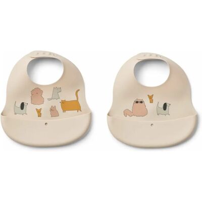 Liewood Bavoirs en silicone Ember - Set de 2 Cats and Dogs/Sandy taille unique - Publicité Liewood Bavoirs en silicone Ember - Set de 2 Cats and Dogs/Sandy taille unique - Publicité
