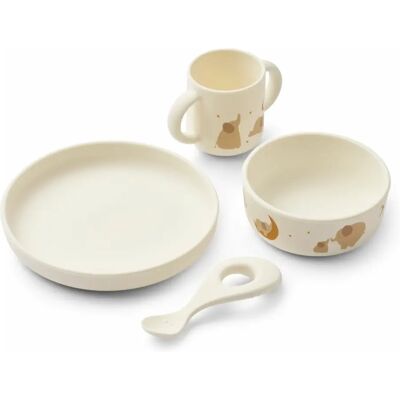 Liewood Set vaisselle Vivi en silicone - Set de 4 Elephant/Creme de la creme taille unique - Publicité Liewood Set vaisselle Vivi en silicone - Set de 4 Elephant/Creme de la creme taille unique - Publicité