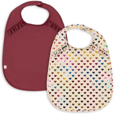 Konges Sløjd Bavoirs à volants Cœurs - Set de 2 Multicolore taille unique - Publicité Konges Sløjd Bavoirs à volants Cœurs - Set de 2 Multicolore taille unique - Publicité