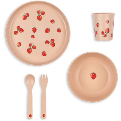 Konges Sløjd Set repas Fragola Rose taille unique - Publicité Konges Sløjd Set repas Fragola Rose taille unique - Publicité