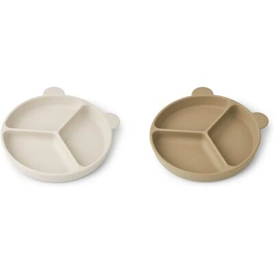 Liewood Stacy Assiette à Compartiments avec Ventouse - Lot de 2 - Publicité Liewood Stacy Assiette à Compartiments avec Ventouse - Lot de 2 - Publicité