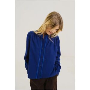 Sacrécoeur Blouse Ella Calypso Brodée Bleu XS - Publicité Sacrécoeur Blouse Ella Calypso Brodée Bleu XS - Publicité