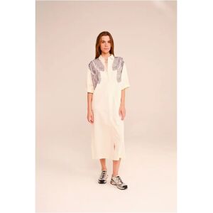 Sacrécoeur Robe Brodée Lou Taro Voile de Coton Blanc XS - Publicité Sacrécoeur Robe Brodée Lou Taro Voile de Coton Blanc XS - Publicité