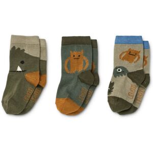 Liewood Lots 3 Paires Chaussettes Monstres Silas Bleu 17/18 - Publicité Liewood Lots 3 Paires Chaussettes Monstres Silas Bleu 17/18 - Publicité