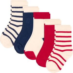 Petit Bateau Lot 5 Paires Chaussettes Rayées Rouge 15/18 - Publicité Petit Bateau Lot 5 Paires Chaussettes Rayées Rouge 15/18 - Publicité