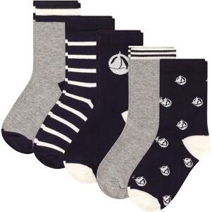 Petit Bateau Lot 5 Paires Chaussettes Bateaux Bleu marine 23/26 - Publicité Petit Bateau Lot 5 Paires Chaussettes Bateaux Bleu marine 23/26 - Publicité