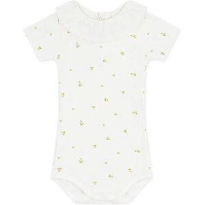 Petit Bateau Body Collerette Fleuri Coton Bio Ecru 3 mois - Publicité Petit Bateau Body Collerette Fleuri Coton Bio Ecru 3 mois - Publicité
