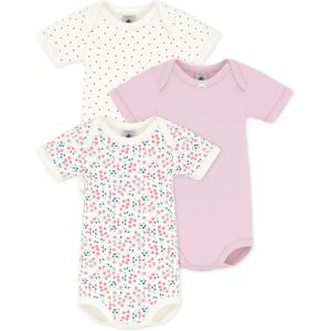 Petit Bateau Lot 3 Bodies Fleuris Cœurs Coton Bio Blanc 3 mois - Publicité Petit Bateau Lot 3 Bodies Fleuris Cœurs Coton Bio Blanc 3 mois - Publicité