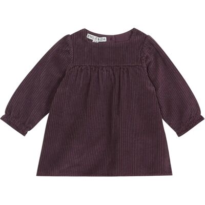 Emile et Ida Robe Velours Côtelé Aubergine 6 mois - Publicité Emile et Ida Robe Velours Côtelé Aubergine 6 mois - Publicité