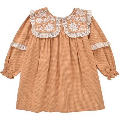 Louise Misha Robe Coton Bio Carreaux Arnola Ocre 12 ans - Publicité Louise Misha Robe Coton Bio Carreaux Arnola Ocre 12 ans - Publicité