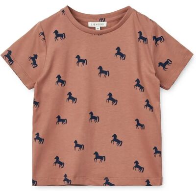 Liewood T-Shirt Coton Bio Chevaux Apia Vieux Rose 6 mois - Publicité Liewood T-Shirt Coton Bio Chevaux Apia Vieux Rose 6 mois - Publicité