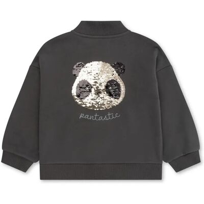 Konges Sløjd Bomber Coton Bio Panda Lou Sequin Gris anthracite 12 mois - Publicité Konges Sløjd Bomber Coton Bio Panda Lou Sequin Gris anthracite 12 mois - Publicité