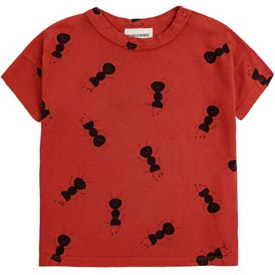 Bobo Choses T-Shirt Coton Bio Fourmis Terracotta 3 mois - Publicité Bobo Choses T-Shirt Coton Bio Fourmis Terracotta 3 mois - Publicité