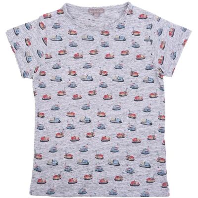 Emile et Ida T-Shirt Autos-Tamponeuses Gris chiné 3 mois - Publicité Emile et Ida T-Shirt Autos-Tamponeuses Gris chiné 3 mois - Publicité