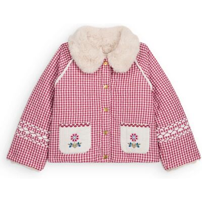 Louise Misha Manteau Reversible Façon Fourrure Dalila Carreaux Framboise 2 ans - Publicité Louise Misha Manteau Reversible Façon Fourrure Dalila Carreaux Framboise 2 ans - Publicité