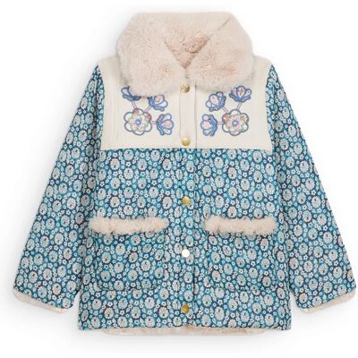 Louise Misha Manteau Reversible Façon Fourrure Dalilou Coton Bio Bleu 2 ans - Publicité Louise Misha Manteau Reversible Façon Fourrure Dalilou Coton Bio Bleu 2 ans - Publicité