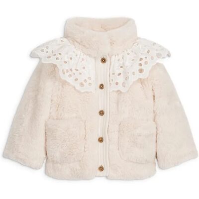 Louise Misha Manteau Façon Fourrure Jismani Crème 12 mois - Publicité Louise Misha Manteau Façon Fourrure Jismani Crème 12 mois - Publicité