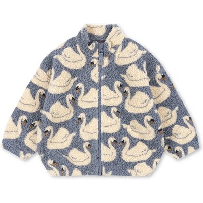 Konges Sløjd Veste Façon Sherpa Jody Cygnes Fibres Recyclées Lavande 4 ans - Publicité Konges Sløjd Veste Façon Sherpa Jody Cygnes Fibres Recyclées Lavande 4 ans - Publicité