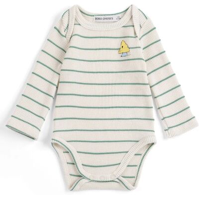 Bobo Choses Body Côtelé Rayé Coton Bio Ecru 3 mois - Publicité Bobo Choses Body Côtelé Rayé Coton Bio Ecru 3 mois - Publicité