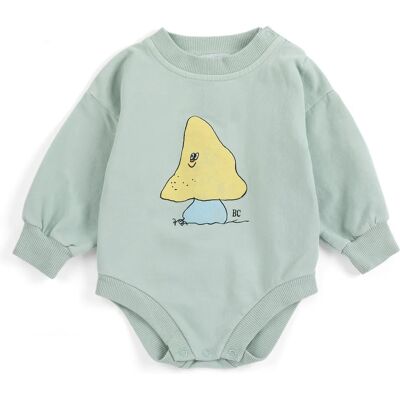 Bobo Choses Body Sweat Champignon Coton Bio Vert amande 3 mois - Publicité Bobo Choses Body Sweat Champignon Coton Bio Vert amande 3 mois - Publicité