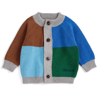 Bobo Choses Cardigan Colorblock Coton Bio Gris chiné 6 mois - Publicité Bobo Choses Cardigan Colorblock Coton Bio Gris chiné 6 mois - Publicité