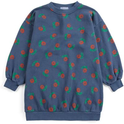 Bobo Choses Robe Sweat Fleurie Coton Bio Bleu marine 2/3 ans - Publicité Bobo Choses Robe Sweat Fleurie Coton Bio Bleu marine 2/3 ans - Publicité