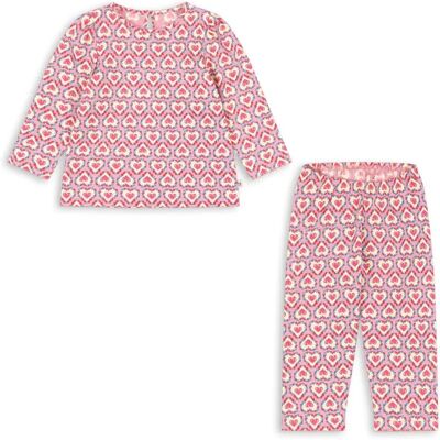 Konges Sløjd Ensemble Top et Pantalon Cœurs Coton Bio Rose 12 mois - Publicité Konges Sløjd Ensemble Top et Pantalon Cœurs Coton Bio Rose 12 mois - Publicité