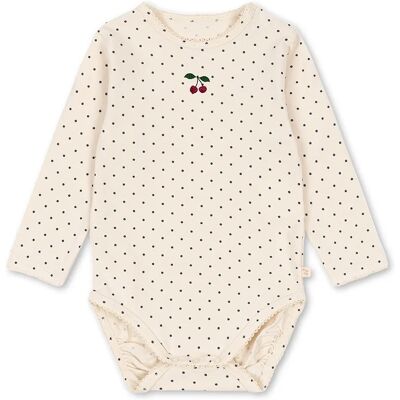 Konges Sløjd Body Basic Pois Coton Bio Ecru 9 mois - Publicité Konges Sløjd Body Basic Pois Coton Bio Ecru 9 mois - Publicité