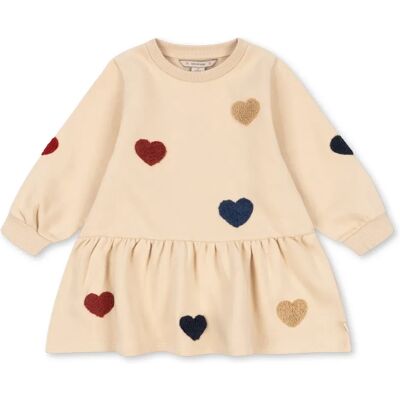 Konges Sløjd Robe Lou Cœurs Coton Bio Beige 18 mois - Publicité Konges Sløjd Robe Lou Cœurs Coton Bio Beige 18 mois - Publicité