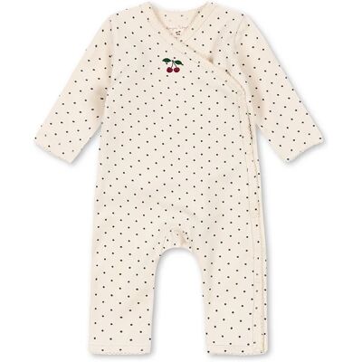 Konges Sløjd Combinaison Croisée Basic Pois Coton Bio Ecru 3 mois - Publicité Konges Sløjd Combinaison Croisée Basic Pois Coton Bio Ecru 3 mois - Publicité