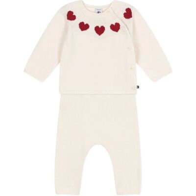 Petit Bateau Ensemble 2 Pièces Maille Blanc Naissance - Publicité Petit Bateau Ensemble 2 Pièces Maille Blanc Naissance - Publicité